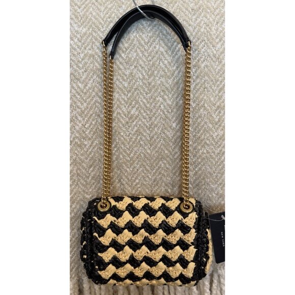 Kate Spade New York Evelyn Striped Crochet Raffia Sm Shoulder Crossbody Bag NEW - Picture 9 of 14
